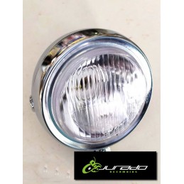 Faro Redondo Cromado de Moto